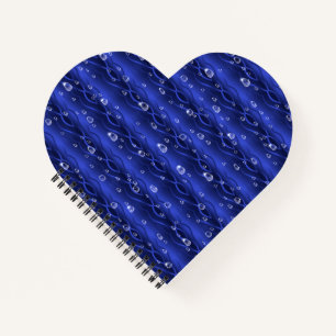 Cuaderno Gotas de lluvia azul Metalizado
