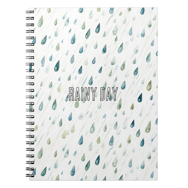 Cuaderno Gotas De Lluvia Día Lluvioso (Frente)