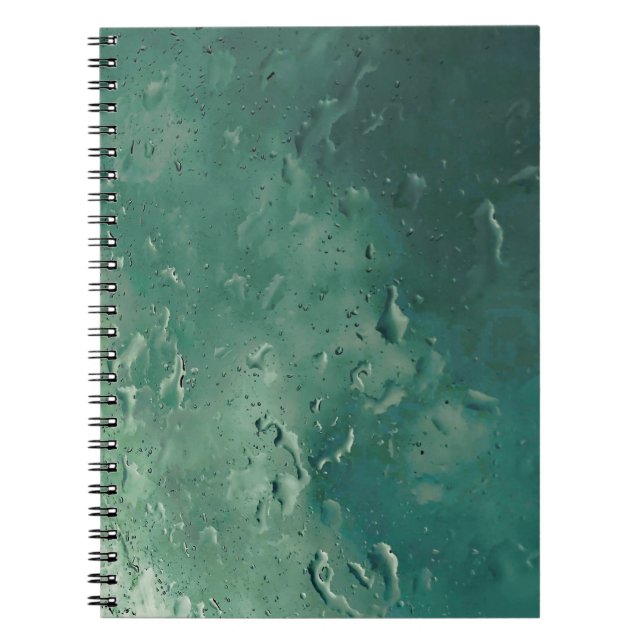 Cuaderno gotas de lluvia en la ventana  (Frente)