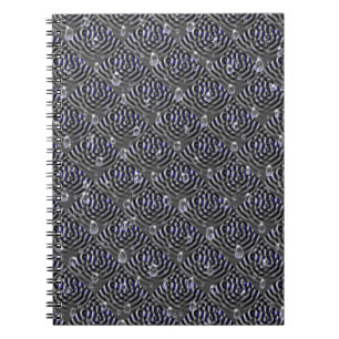 Cuaderno Gotas de lluvia gris azul Metalizado