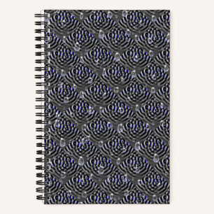 Cuaderno Gotas de lluvia gris azul Metalizado