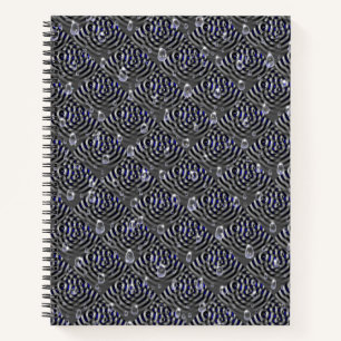Cuaderno Gotas de lluvia gris azul Metalizado