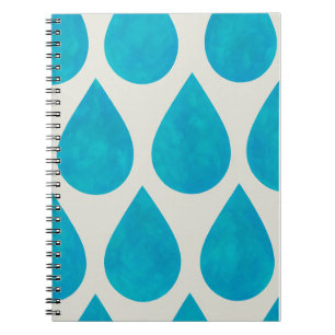 Cuaderno Gotas de lluvia patrón de gotas de lluvia