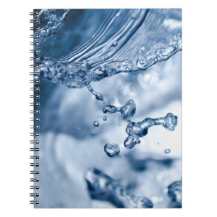 Cuaderno Gotas delgadas de agua azul clara