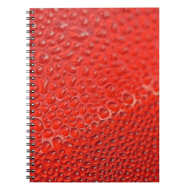 Cuaderno Gotas rojas en vidrio (Frente)