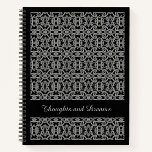Cuaderno GOTHIC 8.5x11 portátil espiral / negro