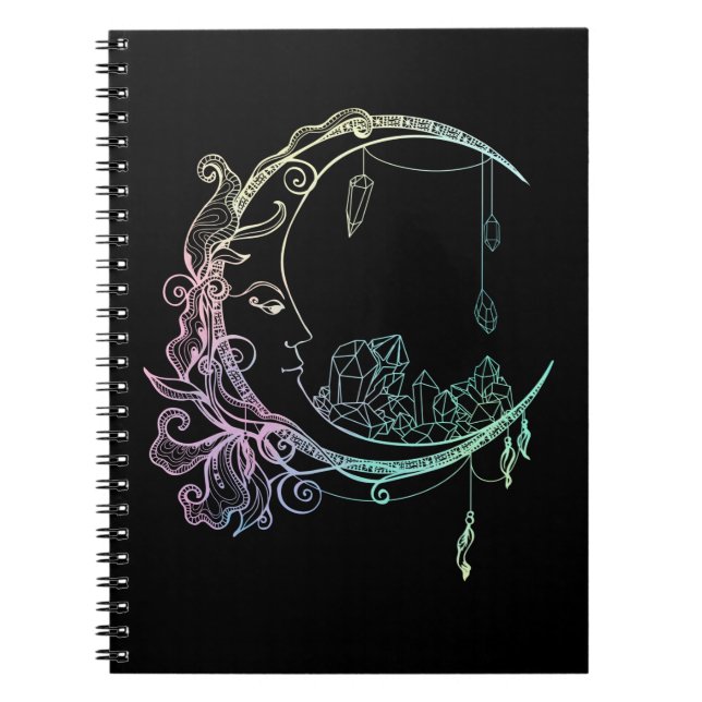 Cuaderno Gothic Wicca Crescent Pastel Goth Moon (Frente)
