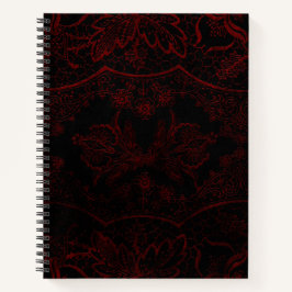 Cuaderno Gótica de encaje negro y rojo