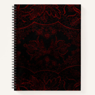Cuaderno Gótica de encaje negro y rojo