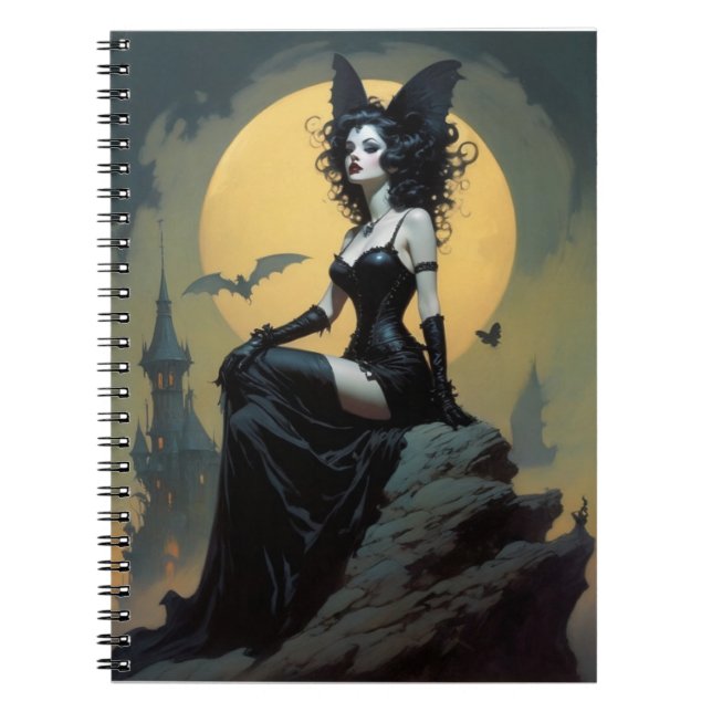 Cuaderno Gótico Bat Chica (Frente)