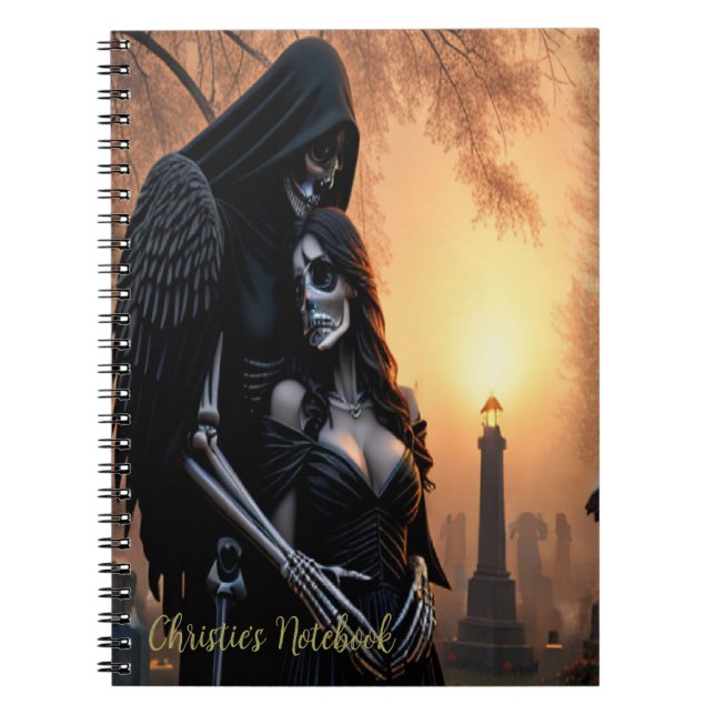Cuaderno Gótico Dark Angel Couple Personaliza (Frente)