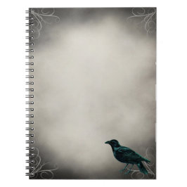 Cuaderno gótico del cuervo negro