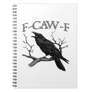 Cuaderno Gótico F-Caw-F divertido humor de cuervo esencial 