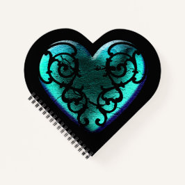 Cuaderno Gótico filigrí Ice Blue Heart