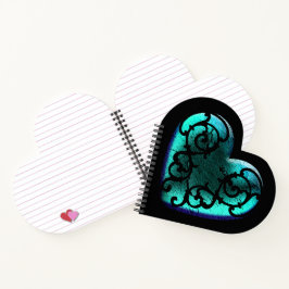 Cuaderno Gótico filigrí Ice Blue Heart