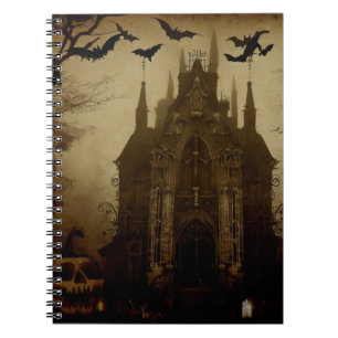 Cuaderno Gótico/Halloween/otoño/calabaza