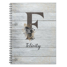 Gótico moderno monogramado Rosa negro F