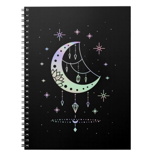 Cuaderno Gótico Pastel espiritual Brujería de la luna (Frente)