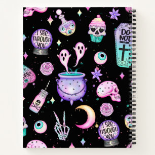 Cuaderno gótico pastel oscuro