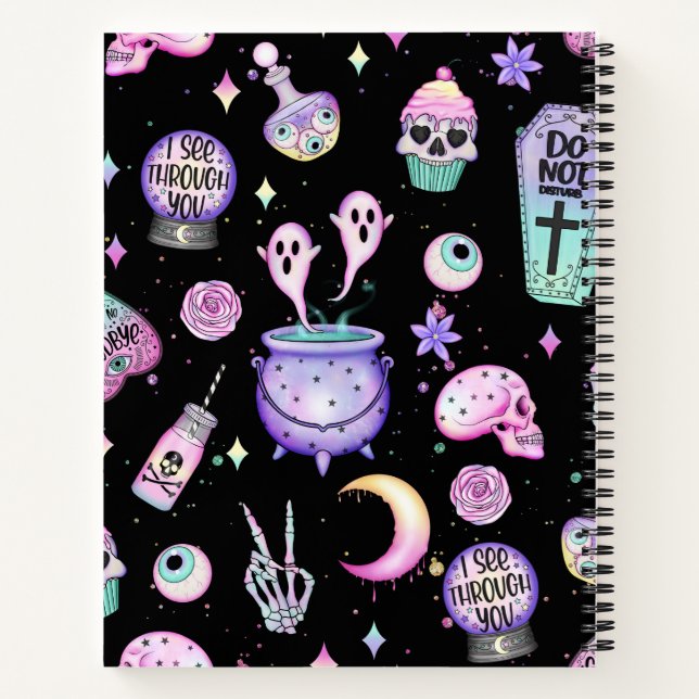 Cuaderno gótico pastel oscuro (Reverso)