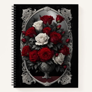Cuaderno Gótico Rosa Roja y Blanca