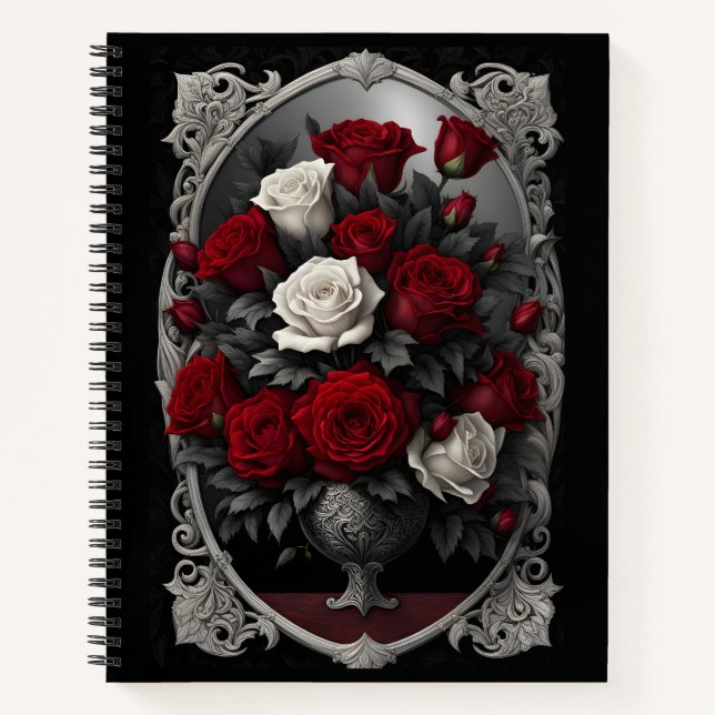 Cuaderno Gótico Rosa Roja y Blanca (Anverso)