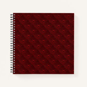 Cuaderno Gotitas de agua sobre metal carmesí