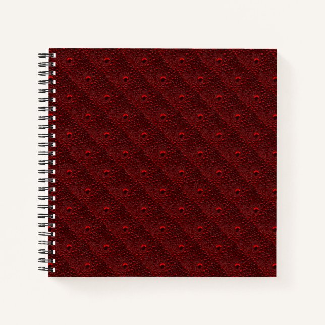 Cuaderno Gotitas de agua sobre metal carmesí (Anverso)