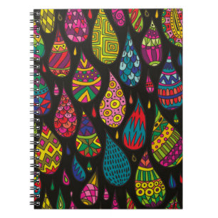 Cuaderno Gotitas decorativas con patrón sin fondo continuo.