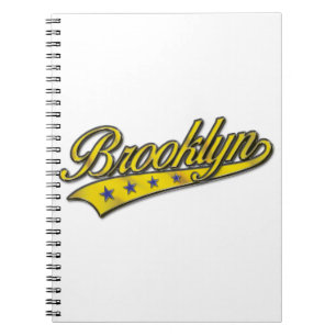 Cuaderno Grabado en relieve de oro con logotipo de Brooklyn