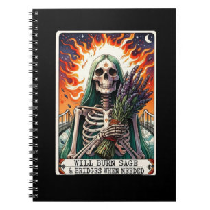 Cuaderno Grabará la colección de portátiles Sage Tarot Card