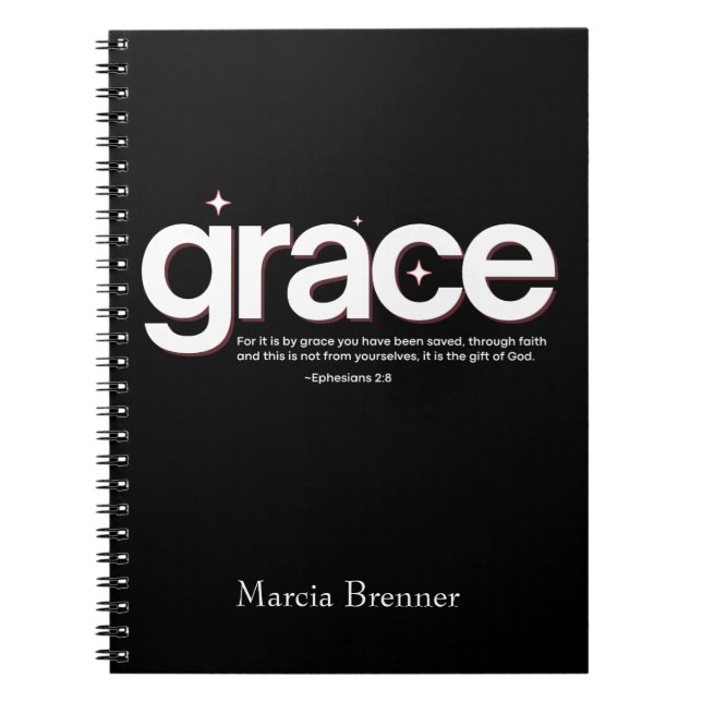 Cuaderno Grace Ephesian 2:8 (Frente)