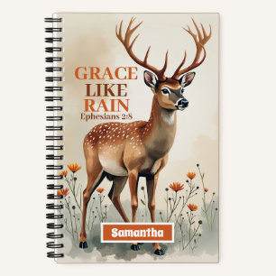 Cuaderno Grace personalizada como Rain Christian Journal