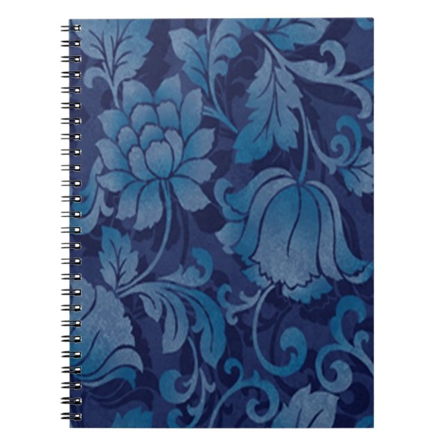 Cuaderno Graceful Blue Floral Spiral Notebook (Frente)