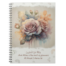 Graceful Islamic Blooms y Divine Plan Notebook