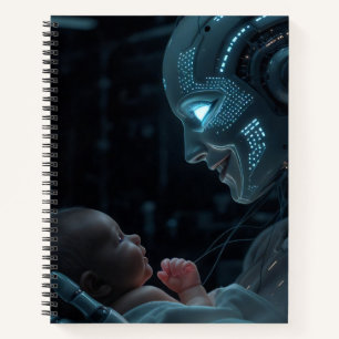 Cuaderno Gracia artificial - Robot futurista y bebé