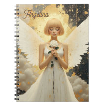 Gracia Celestial Ángel Bonito y Rosa Personalizado