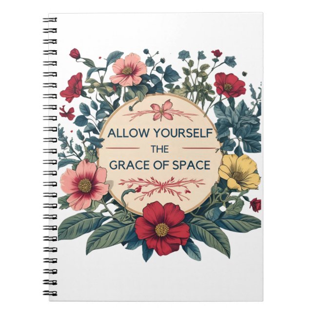 Cuaderno Gracia del bloc de notas de espiral espacial (Frente)