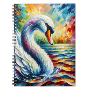 Cuaderno Gracia del Cisne Radiante – Arte Acuático Abstract