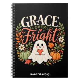 Cuaderno Gracia Sobre Miedo Calabazas Fantasmales Otoño Lin