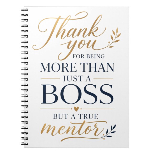 Cuaderno Gracias a un jefe increíble (Frente)