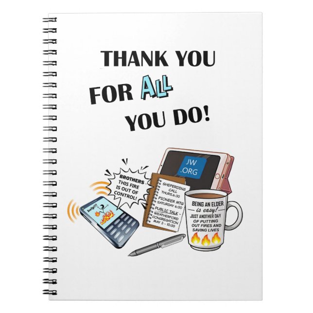 Cuaderno "Gracias Ancianos" Merecen Doble Honor  (Frente)