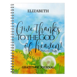 Cuaderno Gracias Biblia Cristiana Verse Dandelifield