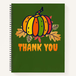 Cuaderno gracias calabaza