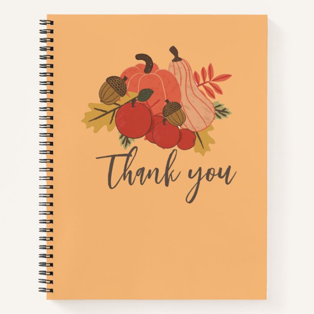 Cuaderno gracias calabaza (Anverso)
