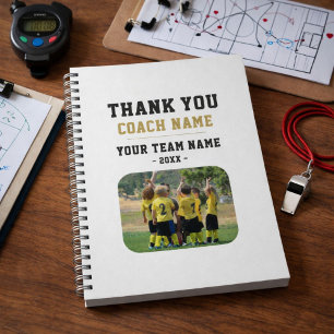 Cuaderno Gracias Coach Team Name Photo