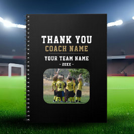Cuaderno Gracias Coach Team Name Photo