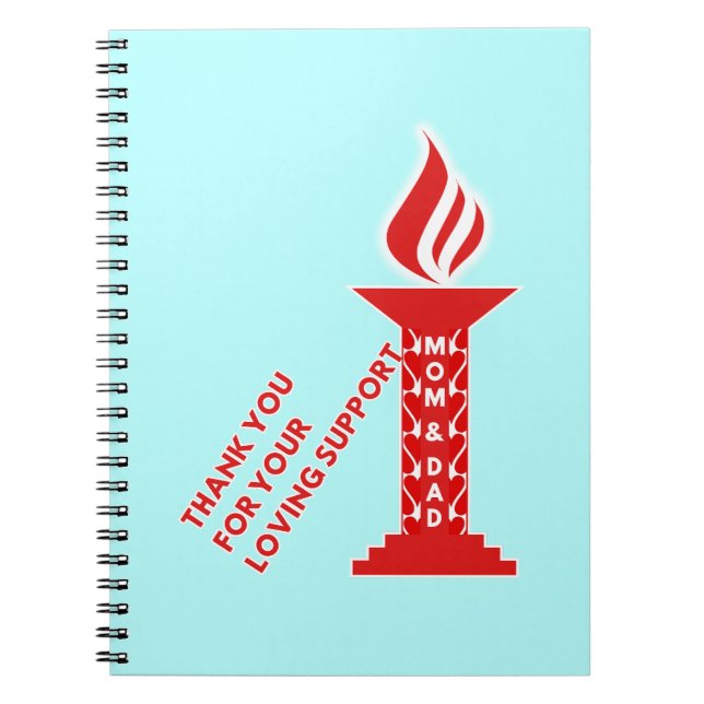 Cuaderno Gracias, mamá y papá, por tu amoroso apoyo (Frente)