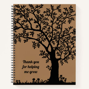 Cuaderno Gracias por ayudarme a crecer Agradecimiento a los