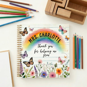 Cuaderno Gracias por Ayudarme a Crecer Profesor Arcoíris